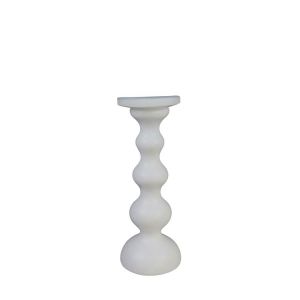 CADENA DECORATION CANDLEHOLDER 11x11x29 POLYRESIN WHITE