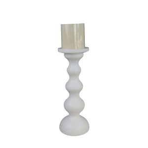 CADENA DECORATION CANDLEHOLDER 11x11x29 POLYRESIN WHITE