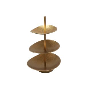 SERVITE STAND 32x27.5x49 METAL METALLIC GOLD