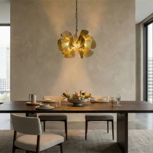 BLOSSOM ΦΩΤΙΣΤΙΚΟ ΚΡΕΜΑΣΤΟ 71x71x50cm ΜΕΤΑΛΛΟ BROWN GOLD