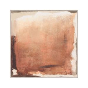 WARM ROOT ΠΙΝΑΚΑΣ ΔΙΑΚΟΣΜΗΤΙΚΟΣ ΜΕ ΚΟΡΝΙΖΑ 100x100x4cm ΚΑΜΒΑΣ TERRACOTTA ΜΠΕΖ ΚΑΦΕ ΞΥΛΟ ΦΥΣΙΚΟ