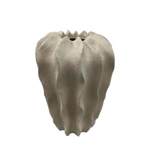 THORNY ΒΑΖΟ 19x19x27.5cm POLYRESIN ΜΠΕΖ