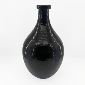 FLACON ΒΑΖΟ 27.5x27.5x46cm ΓΥΑΛΙ ΜΑΥΡΟ