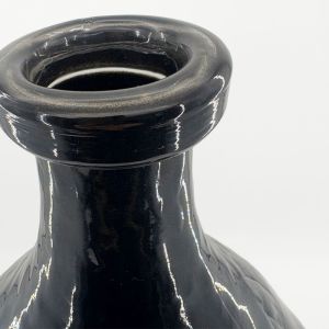 FLACON ΒΑΖΟ 27.5x27.5x46cm ΓΥΑΛΙ ΜΑΥΡΟ