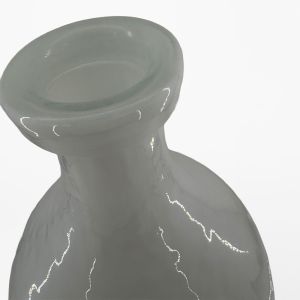 FLACON ΒΑΖΟ 27.5x27.5x46cm ΓΥΑΛΙ ΑΣΠΡΟ