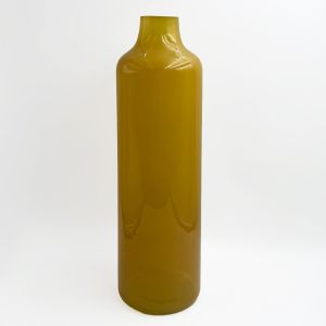 FINO ΒΑΖΟ 12x12x39.5cm ΓΥΑΛΙ CARAMEL