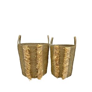 WEAVINA ΚΑΛΑΘΙ ΥΑΚΙΝΘΟΥ SET 2ΤΜΧ 42x42x58cm ΥΑΚΙΝΘΟΣ ΦΥΣΙΚΟ