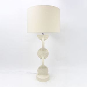 PRISMA ΦΩΤΙΣΤΙΚΟ ΕΠΙΤΡΑΠΕΖΙΟ 38x38x84cm RESIN ΜΠΕΖ ΛΙΝΟ ΜΠΕΖ