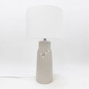 TEKTON ΦΩΤΙΣΤΙΚΟ ΕΠΙΤΡΑΠΕΖΙΟ 25x25x50cm ΚΕΡΑΜΙΚΟ ΓΚΡΙ ΛΙΝΟ ΛΕΥΚΟ