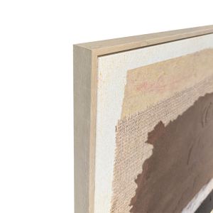 CRADLE ΠΙΝΑΚΑΣ ΔΙΑΚΟΣΜΗΤΙΚΟΣ ΜΕ ΚΟΡΝΙΖΑ 80x120x4cm ΚΑΜΒΑΣ ΜΠΕΖ ΚΑΦΕ ΜΑΥΡΟ ΓΚΡΙ PS