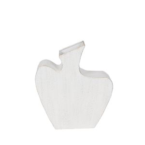 NIRA ΒΑΖΟ 26.5x8x30cm ΜΕΤΑΛΛΟ ΛΕΥΚΟ