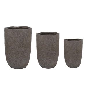 SOLIN ΚΑΣΠΩ SET 3ΤΜΧ 44x44x66.5cm MgO ΓΚΡΙ ΣΚΟΥΡΟ