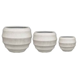 FLORRA ΚΑΣΠΩ SET 3ΤΜΧ 54.3x54.3x47.5cm MgO ΛΕΥΚΟ