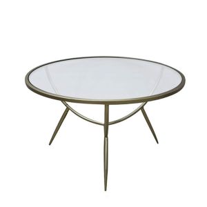 VERO COFFEE TABLE ΔΙΑΦΑΝΟ ΧΡΥΣΟ 75x75xH49,5cm