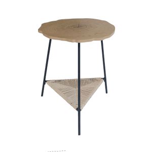 TREE SIDE TABLE ΦΥΣΙΚΟ ΜΑΥΡΟ 46x46xH52cm