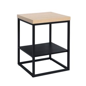 ALE SIDE TABLE SONOMA ΜΑΥΡΟ OAK ΜΑΥΡΟ 45x45xH60cm