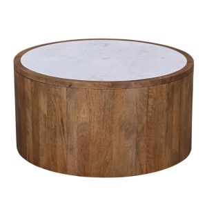 ABU DHABI COFFEE TABLE ΚΑΡΥΔΙ ΛΕΥΚΟ 80x80xH45cm