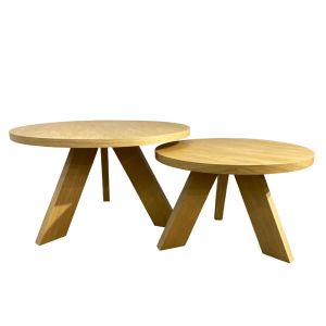 TAVOLA COFFEE TABLE SET 2ΤΕΜ 80x80xH47cm