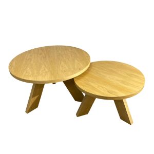 TAVOLA COFFEE TABLE SET 2ΤΕΜ 80x80xH47cm