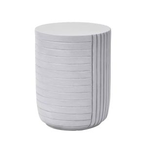 GEOMETRICAL 2 SIDE TABLE ΛΕΥΚΟ 35x35x46