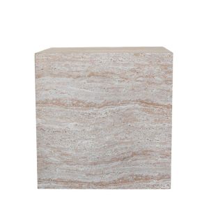 LITHOS SQUARE SIDE TABLE BEIGE 55.5x55.5x57