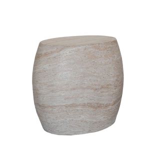 LITHOS OVAL SIDE TABLE BEIGE 62x43x52.5