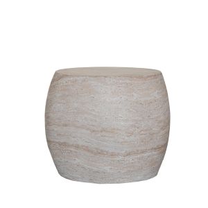 LITHOS OVAL SIDE TABLE BEIGE 62x43x52.5