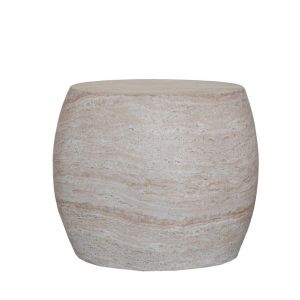 LITHOS OVAL SIDE TABLE BEIGE 62x43x52.5