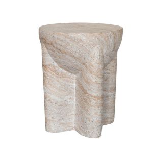 LITHOS HANDLE SIDE TABLE BEIGE 36.5x36.5x46.5