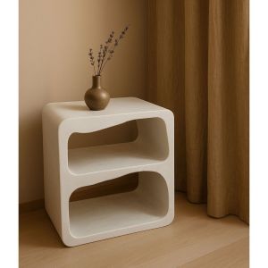 TINOS SIDE TABLE ΛΕΥΚΟ 47x40x53