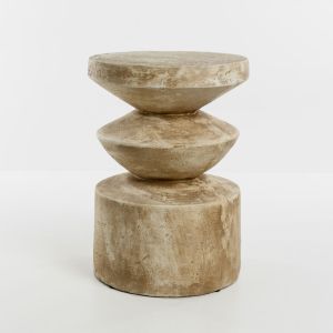 SANDY SIDE TABLE ΚΑΦΕ ΑΝΟΙΧΤΟ 38.5x38.5x51cm