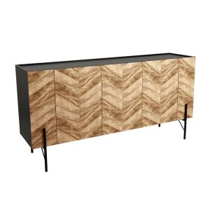 PARKE ΜΠΟΥΦΕΣ ΜΑΥΡΟ ΦΥΣΙΚΟ ΜΕ PATTERN 160x43x80
