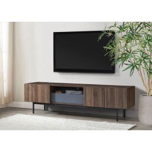 GROOVES TV STAND 3ΠΟΡΤΕΣ 1ΣΥΡΤΑΡΙ ΚΑΡΥΔΙ ΓΚΡΙ 180x40xH50cm