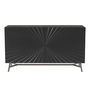 FEDI ΜΠΟΥΦΕΣ 2ΠΟΡΤΕΣ ΜΑΥΡΟ 140x45xH80cm