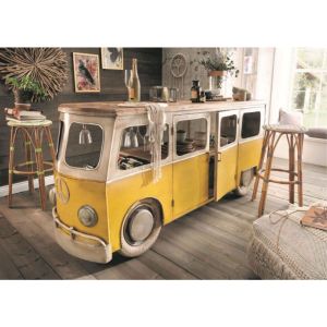 PEACE VAN ΚΟΝΣΟΛΑ BAR ΚΙΤΡΙΝΟ ΛΕΥΚΟ 221x62x97