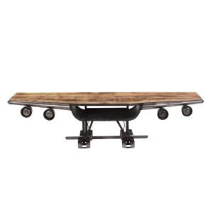 WINGS TV STAND GUNMETAL ΦΥΣΙΚΟ 188x44x44