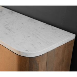 TERRA NOVA ΜΠΟΥΦΕΣ 4ΠΟΡΤΕΣ ΚΑΡΥΔΙ ΛΕΥΚΟ ΜΑΡΜΑΡΟ 180x40x76