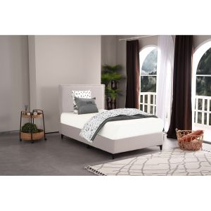 FRAME ΚΡΕΒΑΤΙ ΜΕ ΑΠΟΘΗΚ. ΧΩΡΟ (ΓΙΑ ΣΤΡΩΜΑ 120x200cm) BEIGE 16-854 208x127x121