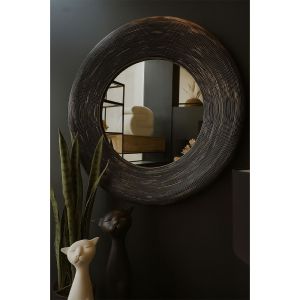 UP : DOWN ΚΑΘΡΕΠΤΗΣ ΤΟΙΧΟΥ ΜΑΥΡΟ ANTIQUE 77x6x77cm