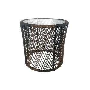 BREEZE COFFEE TABLE ΦΥΣΙΚΟ ΜΑΥΡΟ 50x50.5