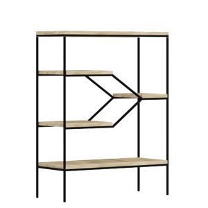 STEP BOOKCASE SONOMA BLACK 80x30x120