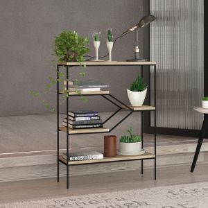 STEP BOOKCASE SONOMA BLACK 80x30x120