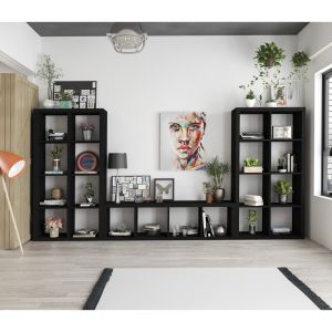 KIVOS 41,6 BOOKCASE BLACK 41.6x29.5x147.5