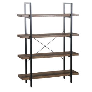 BRICK-URBAN ΒΙΒΛΙΟΘΗΚΗ ΚΑΡΥΔΙ ΜΑΥΡΟ 105x32x140cm