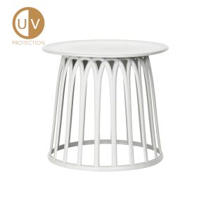 BASKET COFFEE TABLE ΛΕΥΚΟ 49.5x49.5x44