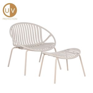 NADIN ΠΟΛΥΘΡΟΝΑ SET 2ΤΕΜ OFF WHITE 80x70x73