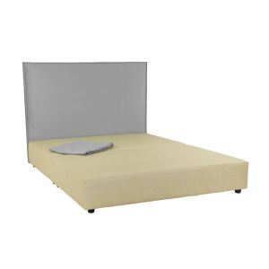 LOCA ΚΡΕΒΑΤΙ ΧΩΡΙΣ ΑΠΟΘΗΚ. ΧΩΡΟ (ΓΙΑ ΣΤΡΩΜΑ 160x200cm) SILVER ΓΚΡΙ TEXAS23 161x207x122