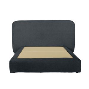 OVAL ΚΡΕΒΑΤΙ ΧΩΡΙΣ ΑΠΟΘΗΚ. ΧΩΡΟ (ΓΙΑ ΣΤΡΩΜΑ 160x200cm) ΑΝΘΡΑΚΙ 221x209x122