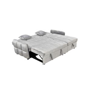 CROSSOVER SOFA BED REVERSABLE CORNER GREY LIGHT 213x145x83