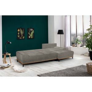 NATURA ΚΑΝΑΠΕΣ ΚΡΕΒΑΤΙ ΓΩΝΙΑ ΔΕΞΙΑ TAUPE 283x164x90